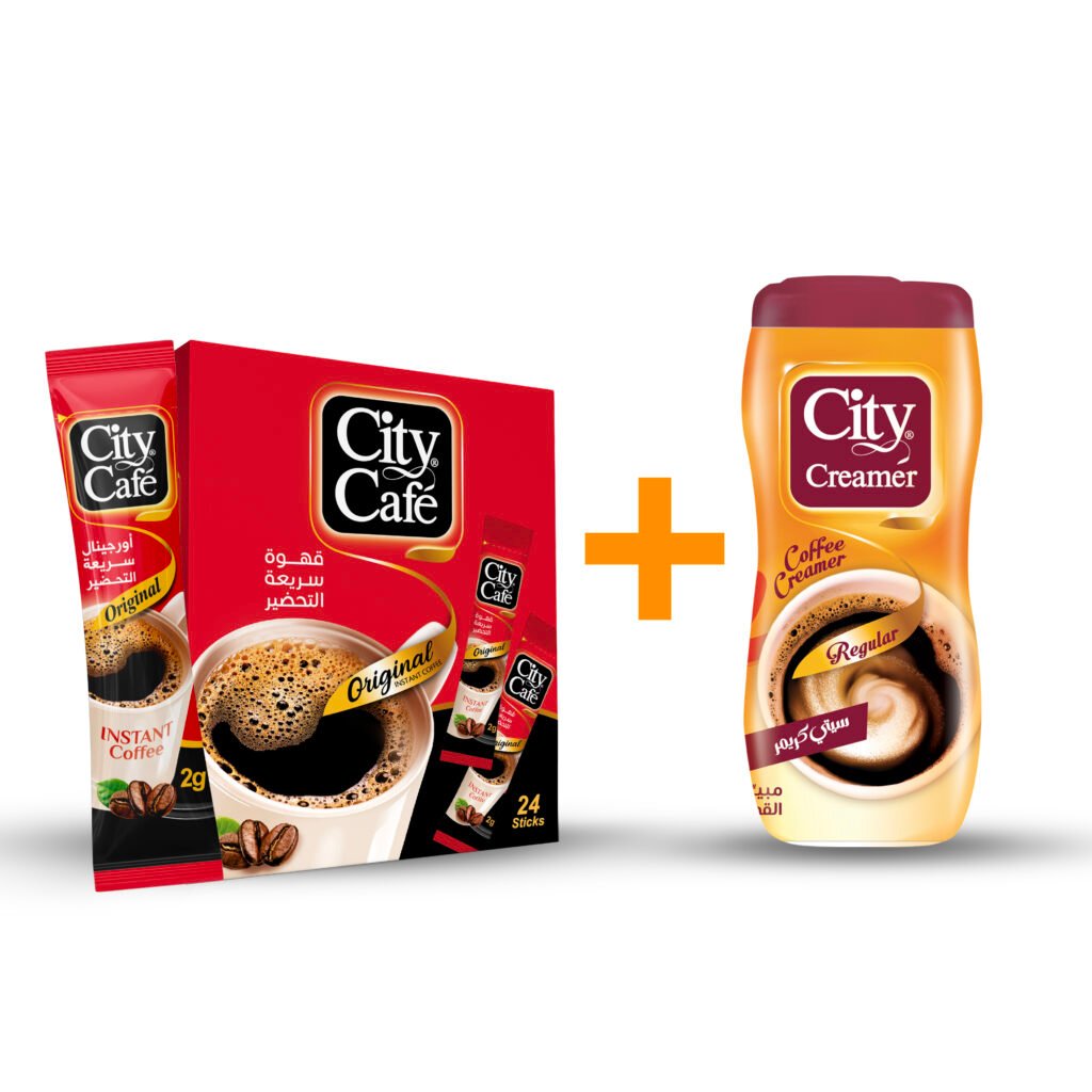 Original instant coffee, 24 sachets + City Creamer, 170g, for only EGP 144 instead of EGP 157. Perfect for your day.